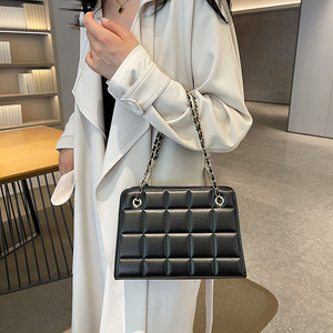 Bolso Bandolera para Mujer con Textura a Cuadros, Diseño Cuadrado Pequeño y Cadena de Hombro, Estilo Moderno, Superventas 2026 - Product Image 6