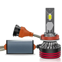 Kit de phares LED M8 Pro Series 9005 amélioré, 120W haute puissance, 12000LM super lumineux, boîtier en aluminium blanc avec style de faisceau H7