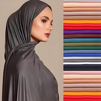 Haute qualité modal couleur unie longue écharpe foulard respirant doux mercerisé pour l'été département musulman en gros