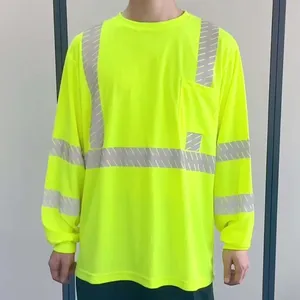 Camiseta de segurança hivis workwear, camisa reflexiva de boa qualidade