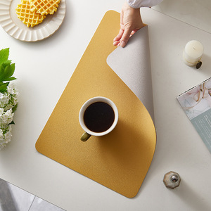Nordic Style Minimalist PVC Placemat Heat Insulation Waterproof Oil Proof <b>Table</b> Mat Solid Color Round Shape - Product Image 4