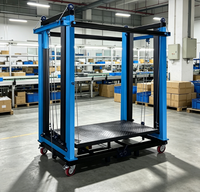 Échafaudage électrique pour l'installation de systèmes HVAC et de climatisation, plateforme élévatrice mobile avec plateau à outils