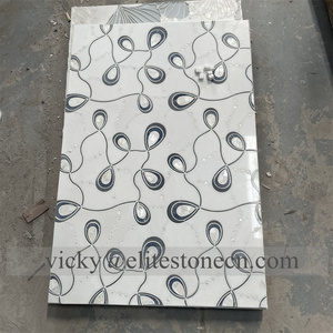 Mosaico <span class=keywords><strong>de</strong></span> Mármol con Incrustaciones <span class=keywords><strong>de</strong></span> Madreperla en Forma <span class=keywords><strong>de</strong></span> Lágrima, Mosaico <span class=keywords><strong>de</strong></span> Piedra <span class=keywords><strong>de</strong></span> Lujo para Baño y Cocina - Product Image 6
