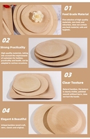 Assiettes jetables écologiques en bambou et feuilles de palmier de 8 pouces 100% biodégradables et compostables pour les fêtes