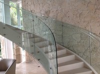 Escalier en spirale en verre de haute qualité 2026, best-seller / Escalier en bois avec marches LED, escalier en arc