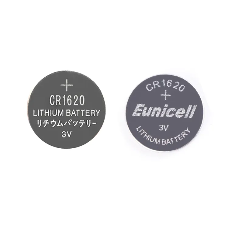 Long shelf life high performance Eunicell CR1620 3v lithium button cell battery pile cr1620 CR 1620