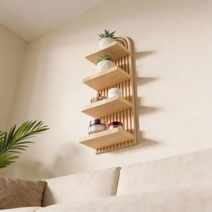 Estante de Pared Estilo Boho, Decoración <span class=keywords><strong>para</strong></span> el Hogar, Estantes Colgantes de Madera <span class=keywords><strong>para</strong></span> <span class=keywords><strong>Plantas</strong></span> - Product Image 5