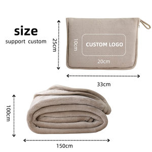 Premium Plüsch Flugzeug Decke Soft Bag Compact Pack Rucksack Clip Custom Reise kissen Decke 2 in 1 für Auto Flugzeug - Product Image 3