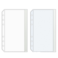Lot de 12 pochettes A6 transparentes givrées à 3 couches, double pochette en PVC à ouverture latérale, 6 trous, étanches, résistantes aux déchirures, sans acide, pour classement