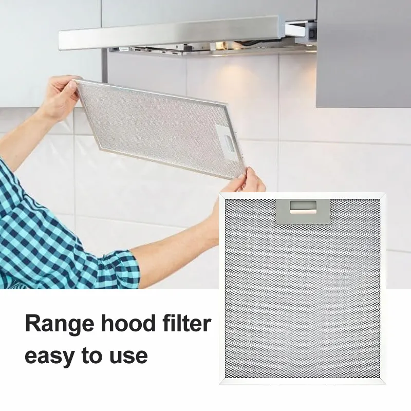 Personalizado Hood Filter gama capô carvão ativado construído em filtro de alumínio capa substituição filtro malha