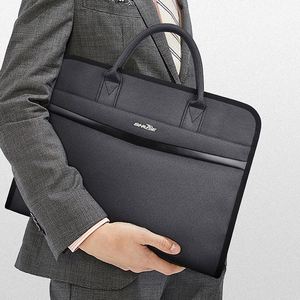 Multi-functional Quality Gray Waterproof Business <b>Briefcase</b> PU <b>Leather</b> Document Storage Pouch 15.6 Inch Laptop Bag Travel Use - Product Image 3