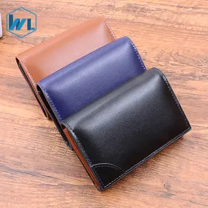 High Quality Pu RFID Blocking Function Men Wallet Name Card Business Card holder Mean Clutch Wallet leather Card holder
