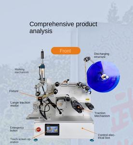 Machine d'autocollant de bureau semi-automatique étiqueteuse de bouteilles rondes - Product Image 2