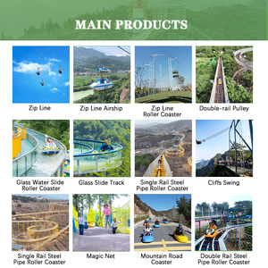 Tirolesa para Niños con Freno de Seguridad, Tirolesa <span class=keywords><strong>Infantil</strong></span> para Exteriores con Asiento Ergonómico para <span class=keywords><strong>Jardín</strong></span> o Patio Trasero - Product Image 6