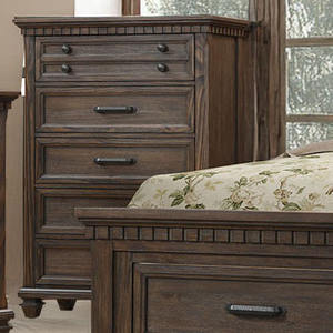 Juego de Muebles Vintage para Dormitorio de Madera Maciza Marrón - Cómoda y Mesa de Noche - Product Image 4