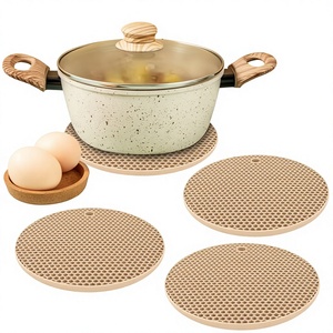 Lot de 5 tapis ronds en silicone pour micro-ondes, diamètre 600 mm, résistants à la chaleur, épaisseur 0,3 cm, multifonctionnels, protection anti-éclaboussures, dessous de plat, support de casserole - Product Image 3