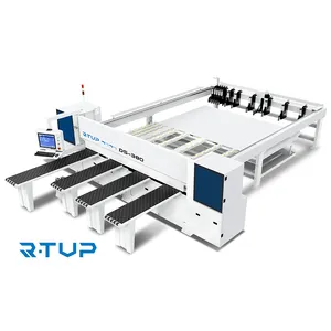 R-TUP Woodworking Machinery Automatic Rear Loading CNC Beam Saw Line Wood Panel Cutting Machine