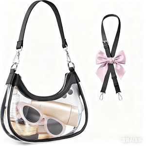 Borsa trasparente trasparente Best-Seller transfrontaliera borsa trasparente con ascella in PVC borsa a tracolla portatile impermeabile per eventi da stadio - Product Image 1