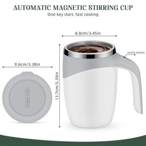Nouvelle arrivée : Tasse à café auto-mélangeuse portable et écologique, isolation double paroi, acier inoxydable 304, couvercle mélangeur électrique - Product Image 2