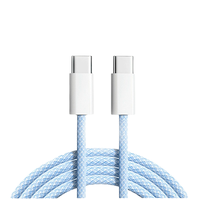 Câble de charge et de données rapide tressé de type C Câble de chargeur rapide USB C vers USB C PD