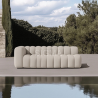 2025 ensemble de meubles d'extérieur d'usine ensemble de canapé en teck pour jardin hôtel complexe villa piscine avec table en bois