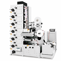 Nouvelle machine d'impression d'étiquettes flexo semi-automatique 7 couleurs ZBRY-450 avec découpe intégrée en ligne, séchage UV et sacs en papier auto-adhésifs