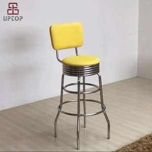 Tabouret <span class=keywords><strong>de</strong></span> <span class=keywords><strong>bar</strong></span> <span class=keywords><strong>de</strong></span> style américain des années 1950, rouge et blanc - Product Image 6
