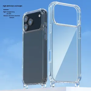 Funda Protectora Transparente de TPU y PC con Correa Larga Ajustable para Teléfonos 17, 16, 15, 11, XR, XS - Product Image 3