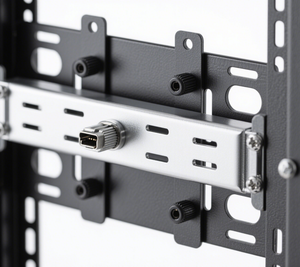 Fabrication sur mesure OEM de supports de rack de serveur réglables en tôle de précision, assemblage métallique de barre transversale - Product Image 1
