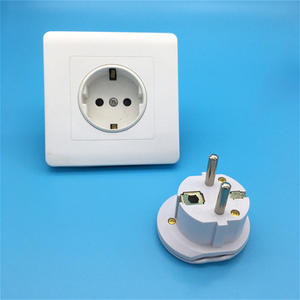 유로 플러그 유니버설 블랙 10A ~ 16A AU 미국 영국 CN에서 EU 표준 <span class=keywords><strong>3</strong></span> 핀 전원 플러그 여행 어댑터 변환기 - Product Image 3