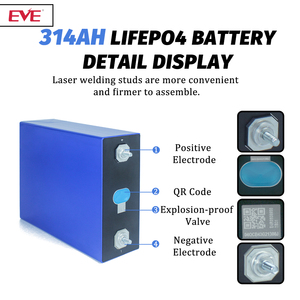 EU US Stock EVE Lifepo4 3.2 v314ah MB31 320Ah 280A 6000 Cycles Lifepo4 batteria DDP Tax Free per 15kWH energia casa batteria solare - Product Image 3