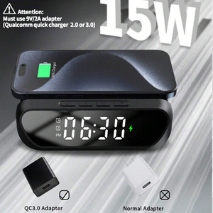 Più popolare <span class=keywords><strong>2</strong></span> <span class=keywords><strong>in</strong></span> <span class=keywords><strong>1</strong></span> caricabatterie wireless multifunzione sveglia 15w <span class=keywords><strong>2</strong></span> <span class=keywords><strong>in</strong></span> <span class=keywords><strong>1</strong></span> caricatore wireless con allarme per dispositivo wireless - Product Image 3