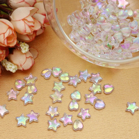 Offre Spéciale 100 pièces 9mm coeur breloques et 11mm étoile perles pour la fabrication de bijoux Bracelets colliers boucles d'oreilles porte-clés
