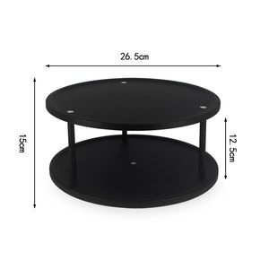 Organizador de condimentos giratorio de 2 niveles y 360 grados, estante de almacenamiento de especias, organizador de Metal <span class=keywords><strong>Lazy</strong></span> <span class=keywords><strong>Susan</strong></span> para cocina y armario de despensa - Product Image 3