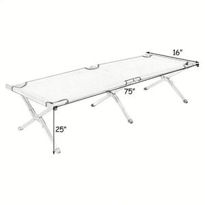 Lits de camping individuels personnalisables en aluminium pour adultes, lit pliant portable double 600D pour l'extérieur - Product Image 3