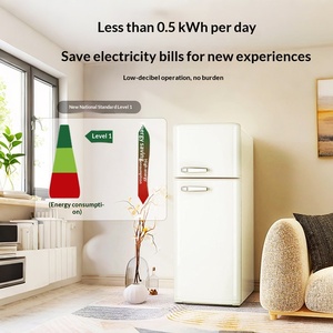 Xiling Retro Small Household Dual-Door Refrigerator 159L Capacity Dual-Zone Level-One Energy-Saving DUAL-ZONE Keep - Product Image 4