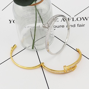 18k <strong>Gold</strong> Plated Fashion Brand Zirconia Jewelry Nail <strong>Bangle</strong> CZ Dubai Jewelry Heavy <strong>Bangles</strong> <strong>Gold</strong> Filled Jewelry Women Bracelet <strong>Set</strong> - Product Image 5