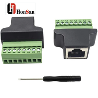 Nouveau connecteur réseau prise RJ45 vers Terminal 8 bits RJ45 vers Terminal adaptateur sans soudure 8 broches