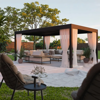 Pergola bioclimatique solaire photovoltaïque YOUYA de qualité supérieure, pare-soleil rétractable, moteur électrique, aluminium, écologique