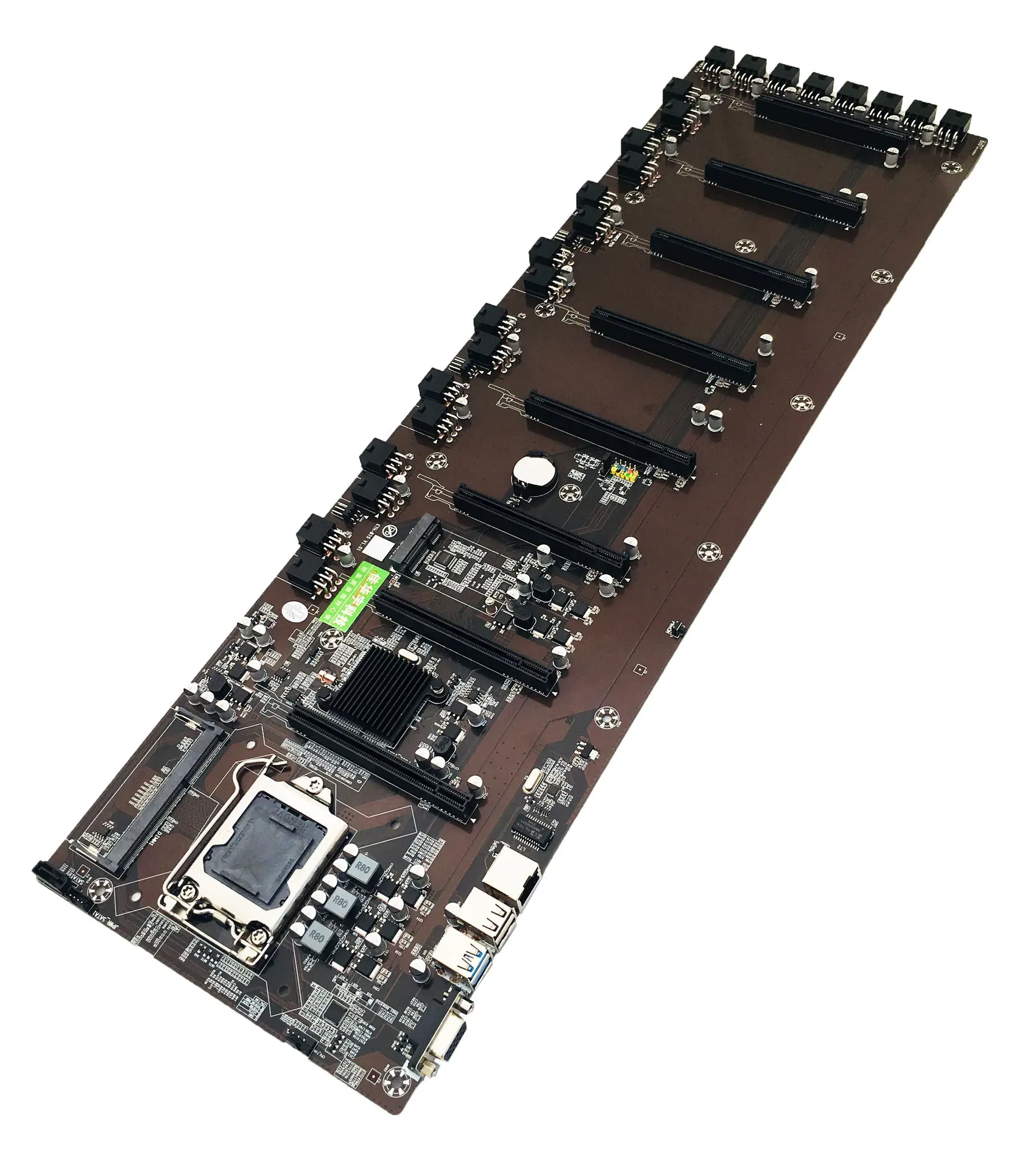 Hot Selling 65mm LGA1155 Sockel 8 Grafikkarten B75 8 GPU Motherboard für Grafikkarten