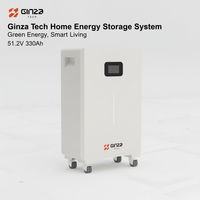 Batterie de stockage d'énergie solaire domestique Ginza Split 51.2V 330Ah LiFePO4 15kWh avec cellules A+ 6000 cycles, garantie CAN 5/10 ans, sûre et fiable