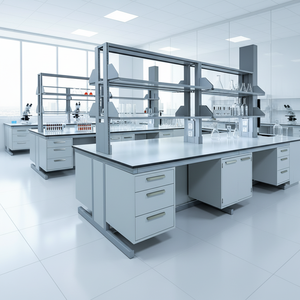 Yüksek Kaliteli Tezgah Çalışma İstasyonu Hastane Çelik Laboratuvarı Okul Çalışma Masası Tezgah Laboratuvar Mobilyaları - Product Image 1