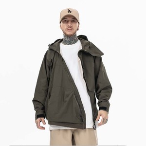 Giacche Casual <span class=keywords><strong>da</strong></span> uomo per Sport invernali con cappuccio in tessuto con occhielli cappotti irregolari asimmetrici Full Zip per escursioni e Streetwear - Product Image 4