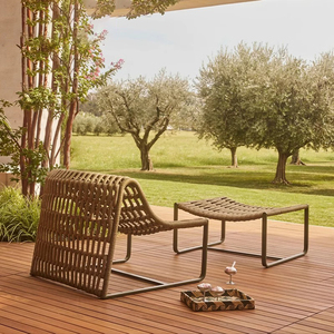 Conjunto de silla de ocio al aire libre moderna impermeable a prueba de sol muebles de ratán nórdico para patio jardín <span class=keywords><strong>terraza</strong></span> balcón sofá al aire libre - Product Image 5