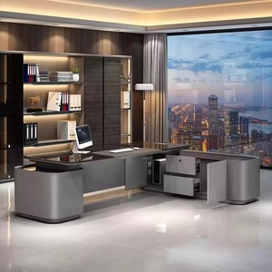 Escritorio Ejecutivo Moderno y Sencillo de Fábrica <span class=keywords><strong>2026</strong></span>, Mesa de Oficina de Madera de Lujo de Alta Calidad en Forma de L - Product Image 4