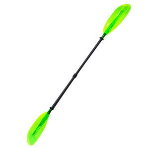 Pala de kayak Okhealing de 2 secciones, hojas de PC transparentes verdes, ajustables para lagos, ríos, uso recreativo, fibra de carbono - Product Image 5