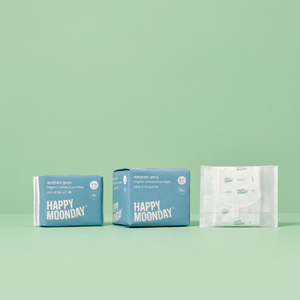 Serviettes hygiéniques Happy Moonday en coton biologique, ultra-minces, avec noyau absorbant, protection anti-fuites, super absorbantes, forme ailée, pour usage féminin - Product Image 3