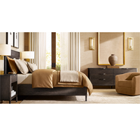 Vente directe d'usine de meubles de style indien pour chambre à coucher lits en bois massif de taille Queen Size