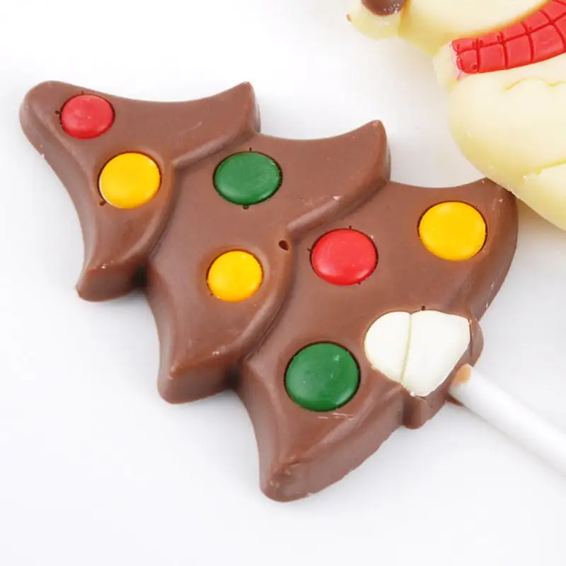 Snoep Serie Voor Kerst En Halloween Verschillende Vormen Kerstboom Kerstman Claus Pompoen Hoofd Chocolade Lolly Snoep