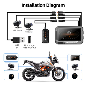 Unidad Principal Impermeable JMC, <span class=keywords><strong>la</strong></span> Más <span class=keywords><strong>Pequeña</strong></span>, Mantiene el Tablero Limpio para Harley Cruiser Cafe Racer, Mini Navegador GPS para Motocicleta <span class=keywords><strong>de</strong></span> 3.4 Pulgadas - Product Image 3
